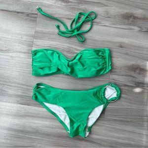Green Bandeau Bikini Set